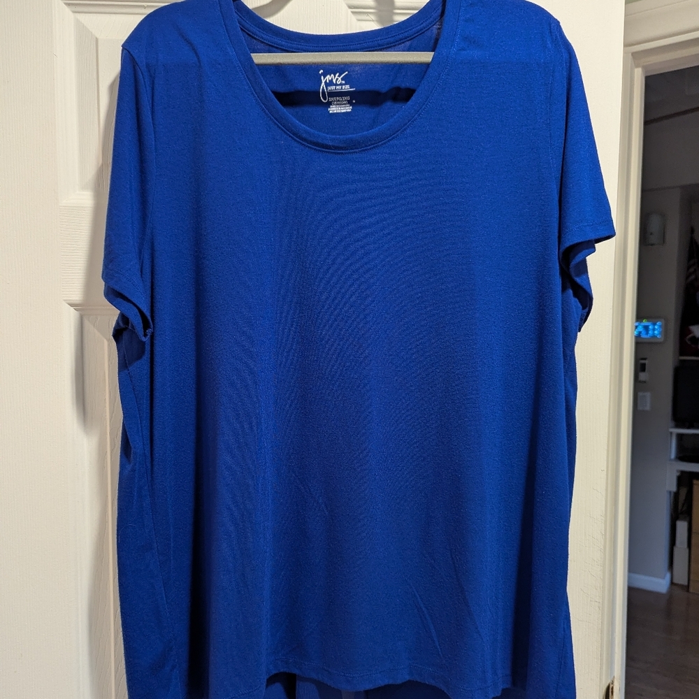 Just My Size Women's Royal Blue Short Sleeve Top